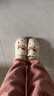 名創(chuàng  )優(yōu)品（MINISO）彩點(diǎn)狗狗卡通趣味毛毛居家鞋女秋冬可愛(ài)棉拖鞋月子鞋白粉36-37 曬單實(shí)拍圖