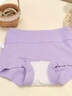 美·雅·挺內褲女士10A抗菌純棉襠浮雕提花高腰收腹包臀不夾大碼平角短褲頭 【2條裝】淺紫+淺藍 M （適合90-110斤） 曬單實(shí)拍圖