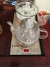 益茶福全自動(dòng)上水電熱水壺底部上水嵌入式茶臺功夫茶燒水壺飲水燒水一體機抽水玻璃煮茶壺保溫泡茶壺 SQ-008金色玻璃套裝 1L 曬單實(shí)拍圖