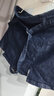 UR2025夏季新款女裝復古休閑腰帶飾裙褲牛仔短褲UYY850121 藍色 27 曬單實(shí)拍圖