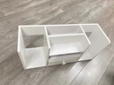 桌面置物架書(shū)桌收納架工位桌子上置物柜辦公桌文件收納架小書(shū)架 【中部抽屜款】暖白色56*18*25cm 曬單實(shí)拍圖