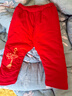 嬰兒套裝棉衣寶寶滿(mǎn)月百天服紅色唐裝新生兒衣服純棉秋冬外出加厚 紅色加厚棉服5件套 66 （建議3-5月） 曬單實(shí)拍圖