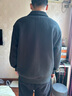 GXG男裝 24年冬肌理面料翻領(lǐng)男士衛衣 黑色(加絨）180/XL 曬單實(shí)拍圖