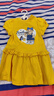 Teenie Weenie  Kids小熊童裝25年新款女寶寶泡泡袖短袖印花連衣裙 黃色 90 cm 曬單實(shí)拍圖