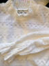 香影法式白色蕾絲衫女2025秋冬新款半高領(lǐng)正肩打底衫氣質(zhì)鏤空上衣 鷺白 M 160/84A/95-110斤 曬單實(shí)拍圖