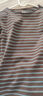 MUJI女式 粗棉線(xiàn)條紋長(cháng)袖T恤上衣打底衫女款女裝純棉春季BB2ADC6S 煙熏藍色條紋 L (165/88A) 曬單實(shí)拍圖
