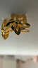 菜百首飾 黃金耳飾 時(shí)尚潮流5G閃耀金鏤空花朵耳釘 計價(jià) 約1.35克 曬單實(shí)拍圖
