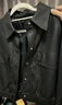 尚都比拉小個(gè)子通勤PU皮皮衣女秋季摩登氣質(zhì)短款機車(chē)服寬松落肩長(cháng)袖外套 曬單實(shí)拍圖