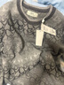 GXG男裝 圓領(lǐng)基礎保暖毛衫滿(mǎn)印通勤內搭針織衫 灰色 170/M 曬單實(shí)拍圖