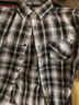 馬克華菲長(cháng)袖襯衫男士春秋百搭翻領(lǐng)格子襯衣休閑外套 黃色 L 曬單實(shí)拍圖