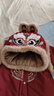 班喜迪嬰兒衣服冬裝嬰幼兒連體衣夾棉加厚寶寶周歲禮服國風(fēng)百天抓周童裝 紅色 80cm 曬單實(shí)拍圖