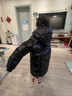 高梵黑金兒童鵝絨服5.0長(cháng)款加厚男女小童精靈帽寶寶保暖羽絨服外套 YT黑色 130 【充絨量 149g】 曬單實(shí)拍圖
