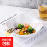 純白8寸沙拉碗異形四角碗盤(pán)菜盤(pán)家用意面方形盤(pán)水果翹角盤(pán)尖角碗 加厚純白4個(gè)8英寸 曬單實(shí)拍圖