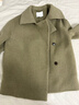 OVV秋冬熱賣(mài)女裝簡(jiǎn)約時(shí)髦翻領(lǐng)短款保暖羊毛雙面呢大衣 抹茶綠 L 曬單實(shí)拍圖