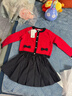 巴拉巴拉童裝兒童套裝女童2025新款春秋裝新年紅小香風(fēng)兩件套甜美衣服裙子 曬單實(shí)拍圖