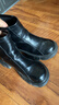 DAPHNE達芙妮真皮短靴子2026新款春季百搭厚底英倫風(fēng)真皮切爾西馬丁靴 曬單實(shí)拍圖