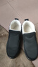 中老年男鞋冬季老北京布鞋加絨加厚爸爸鞋防滑保暖綿羊毛老人棉鞋 黑色 42 曬單實(shí)拍圖