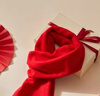 南極人騏驥紅紅圍巾年會(huì )定制刺繡冬季仿羊絨中國紅女士圍巾紅品色圍巾 曬單實(shí)拍圖