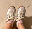百麗（Belle）張凌赫同款小輕甘2.0透氣休閑鞋女商場(chǎng)款德訓鞋D3W1DBM5預售 米白色 37 曬單實(shí)拍圖