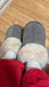 水星家紡棉拖鞋秋冬女男情侶冬季家居棉拖鞋室內保暖棉拖鞋 灰40-41碼 曬單實(shí)拍圖
