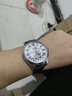 路易爵倫男士機械手表學(xué)生全自動(dòng)正品鏤空陀飛輪商務(wù) 銀殼白面黑帶 曬單實(shí)拍圖