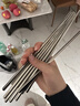 京東京造【100%純鈦】筷子家用高檔餐具中空防燙防滑耐高溫6雙 曬單實(shí)拍圖