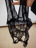 曼煙情趣內衣用品性感睡衣開(kāi)陰吊帶黑蕾絲大碼透明緊身制服連體衣5569 曬單實(shí)拍圖