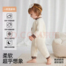 婧麒（JOYNCLEON）嬰兒保暖連體衣秋冬季寶寶夾棉衣服哈衣新生兒空氣棉睡衣爬服 斜開(kāi)麻花小熊 66cm 曬單實(shí)拍圖