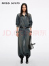 MISS SIXTY2026春季新款牛仔連體褲女做舊洗水闊腿褲 懷舊藍 XS 曬單實(shí)拍圖