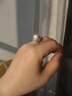 黛米S925銀圓珠11-12mm大顆粒淡水珍珠戒指新年禮物送女友老婆附證書(shū) 曬單實(shí)拍圖