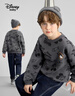 迪士尼（Disney）男童套頭加絨衛衣2026春裝兒童洋氣百搭T恤上衣 煙灰米奇 130 曬單實(shí)拍圖