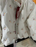 鴨鴨鞠婧祎同款冰淇淋系列羽絨服女短款2025秋冬新款甜美保暖外套XJ 米白色 M (160/84A) 曬單實(shí)拍圖
