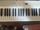 特倫斯（Terence）電鋼琴88鍵折疊電子鋼琴兒童初學(xué)者考級成人家用鋼琴V50便攜鋼琴 時(shí)尚白 官方標配 曬單實(shí)拍圖