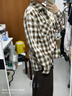 名創(chuàng  )優(yōu)品（MINISO）格子襯衫男2026復古休閑長(cháng)袖外套大碼日系vintage潮牌工裝襯衣男 咖色 M 170(男女同款) 曬單實(shí)拍圖