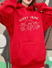 班尼路（Baleno）2026馬年限定款本命年衛衣女秋冬加絨紅色連帽過(guò)年新年跨年上衣服 曬單實(shí)拍圖