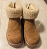 奧古獅登（Agsdon）雪地靴女冬季新款羊羔絨保暖東北棉鞋女厚底棉靴 944263 駝 37 曬單實(shí)拍圖