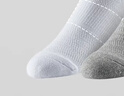 維動(dòng)（VEIDOORN）運動(dòng)襪跑步健身長(cháng)筒襪男女同款休閑短襪時(shí)尚透氣耐磨羽毛球襪 白色加厚三雙-中筒 曬單實(shí)拍圖
