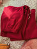 VURM真絲睡衣女100％桑蠶絲春夏季結婚慶本命年紅色家居服送禮盒套裝 佳偶天成（女） L 曬單實(shí)拍圖