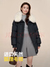 波司登（BOSIDENG）羽絨服女款短款翻領(lǐng)大毛領(lǐng)新國標90絨商場(chǎng)同款修身外套 黑色8056 XL 175/96A 曬單實(shí)拍圖