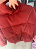 VEROMODA羽絨服女2026春季新款光澤感90白鴨絨短款面包服拜年紅色 澳木紅 M 曬單實(shí)拍圖