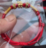 中國珠寶（Sino gem）馬年本命年紅繩黃金手鏈女足金馬上有錢(qián)手串新年情人節禮物送女友 曬單實(shí)拍圖