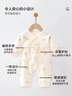 童顏嬰兒連體衣春秋夏季純棉新生兒衣服初生寶寶蝴蝶哈衣和尚服 2件套 曬單實(shí)拍圖