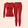 有棵樹(shù)本命年秋衣秋褲女馬年騏驥紅女純色棉質(zhì)套裝圓領(lǐng)打底保暖內衣 曬單實(shí)拍圖
