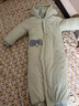 童泰（TONGTAI）嬰兒連體衣冬季純棉夾棉寶寶衣服新生兒連帽哈衣爬服綠色90cm 曬單實(shí)拍圖