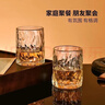 日式冰川杯威士忌酒杯啤酒杯家用高顏值輕奢玻璃杯子洋酒杯喝水杯 日式樹(shù)紋 6只200ml+杯架 曬單實(shí)拍圖