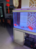 森森（SUNSUN）大型魚(yú)缸底過(guò)濾水族箱客廳家用落地玻璃生態(tài)金魚(yú)缸 超白款升級底濾 1米長(cháng)35cm寬（黑白可選） 曬單實(shí)拍圖