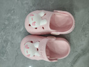 牧童兒童拖鞋夏男寶寶洞洞鞋軟底女童卡通洗澡嬰幼兒家居鞋萌兔粉150 曬單實(shí)拍圖