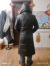 傳奇保羅（CHUANQIBAOLUO）新款過(guò)膝超長(cháng)款皮羽絨服男羊皮皮衣連帽皮風(fēng)衣加厚保暖男裝外套潮 黑色 L 曬單實(shí)拍圖