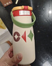 COOKSS大容量保溫杯女生高顏值水壺316陶瓷內膽學(xué)生吸管杯便攜咖啡杯 曬單實(shí)拍圖