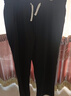 頭號青年休閑褲男冬季加絨重磅針織寬松闊腿加大碼男裝直筒褲子男 黑 6XL  曬單實(shí)拍圖